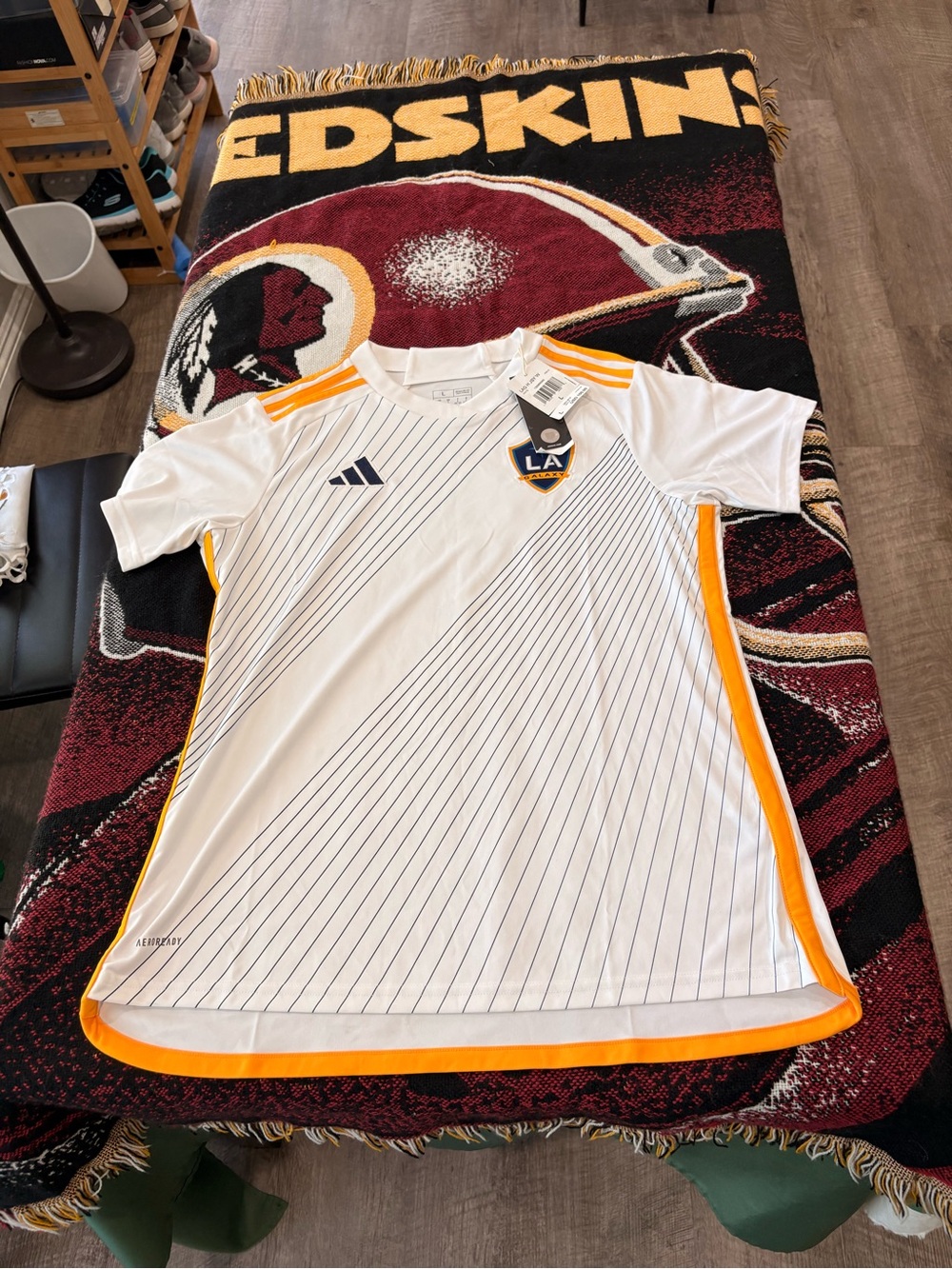 MLS Los Angeles Galaxy adidas jersey nwt large